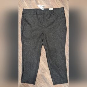 Lane Bryant The 4 Season Slim Ankle Black Pinstripe Pants